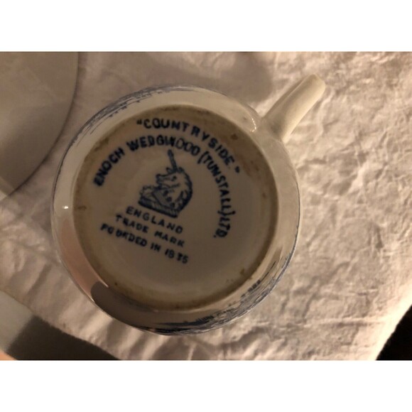 Enoch Wedgwood “countryside” service for one. Plate, bowl, saucer, cup - Picture 5 of 6